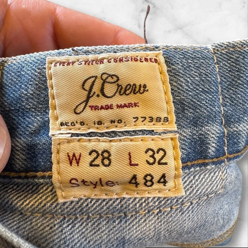 J Crew 484 Style Mens Jeans Extra Slim Fit Light Wash Denim Size 28 x 32 Kaihara